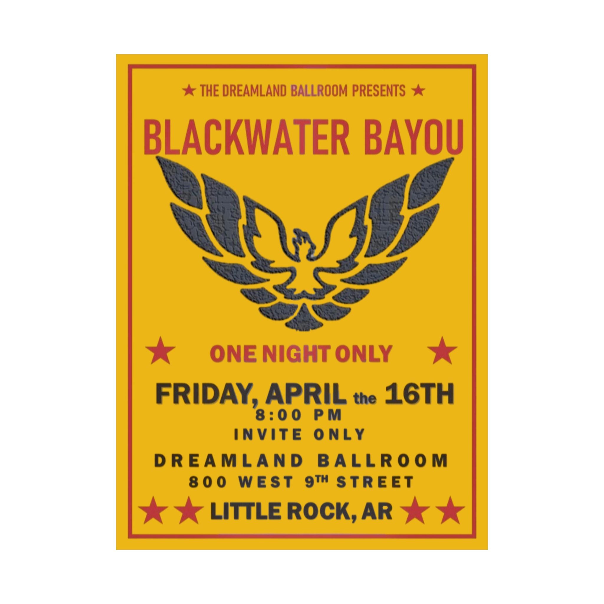 Dreamland Ballroom Poster Blackwater Bayou